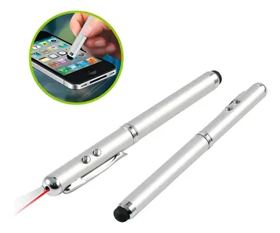 Bolígrafo 4 En 1 Touch-screen Plateado Multifuncional