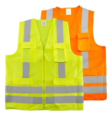 Chaleco Reflectante Supervisor Seguridad 100% Poliéster