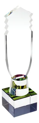 Trofeo Cristal Win Galvanizado - Plateado