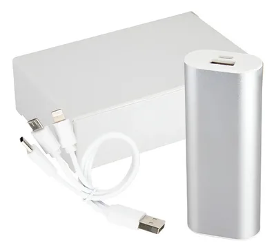 Power Bank Metálico 5200mah Plateado Usb C57 Plateado