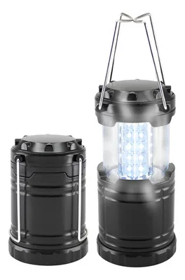 Lámpara Led 30w Negra Camping Negro