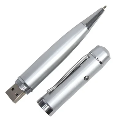 Usb Láser 64gb Plata Bolígrafo Puntero Ejecutivo