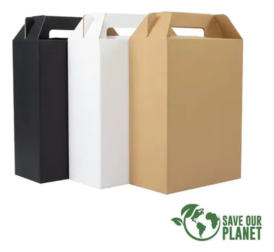 Caja Autoarmable Con Asas 26x35x13 Cm