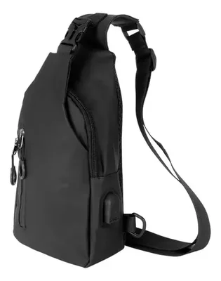 Mochila Cruzada Impermeable Renard 3l Negra Negro