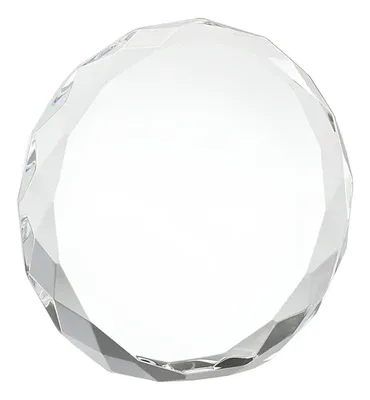 Trofeo Cristal Diamond - Premium Calidad Plateado