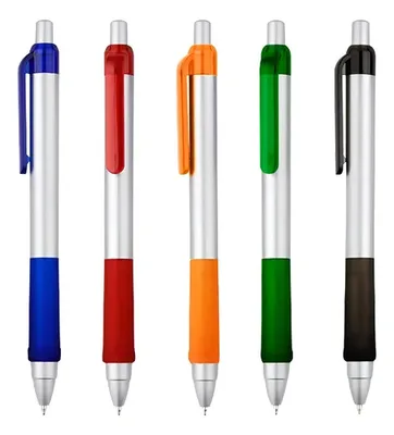 Bolígrafo Plástico Praxis Plateado - 5 Colores