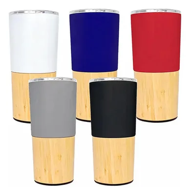 Mug Metálico Bamboo Aurus 500cc - Varios Colores
