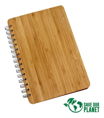 Deluxe Bamboo Notebook Natural - Recycled Paper