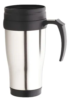 Taza Térmica Acero Inoxidable 450ml Plateada