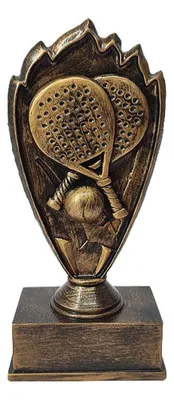 Trofeo Resina Padel Hp08 Con Caja Carton