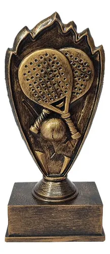 Trofeo Resina Padel Hp08 Con Caja Carton