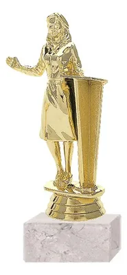 Trofeo Plástico Debate Femenino Oro 16cm Oro