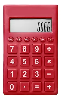 Calculadora Solar Plástica Fashion T74 Roja