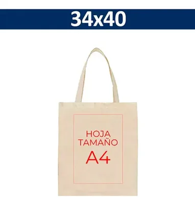 Bolsa De Algodon 34x40 Cm Personalizable