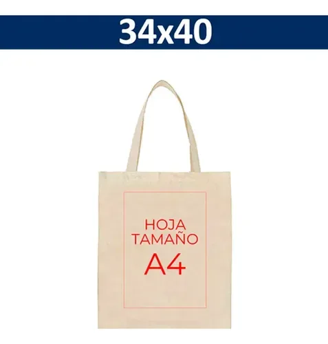 Bolsa De Algodon 34x40 Cm Personalizable