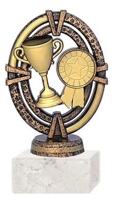 Trofeo Plástico Reconocimiento Copa Color Oro