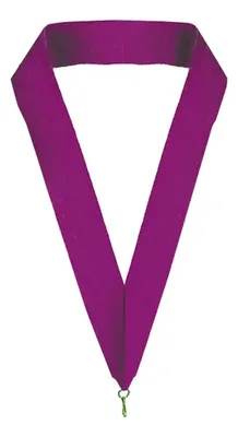 Cinta Tela 15mm Con Gancho Para Medalla Morada