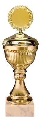 Copa Metálica Personalizable Base Mármol 28cm