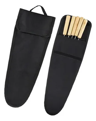 Set 5 Fierros Parrilleros Anticuchos Estuche Poliester