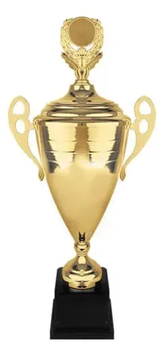 Trofeo Copa Metálica Cuerpo Plástico Base Personalizable