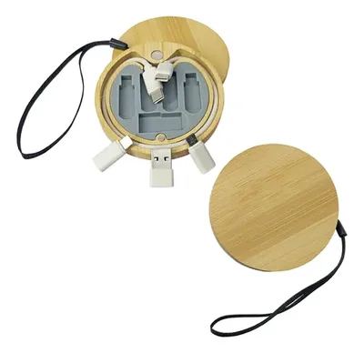 Cable Cargador Bamboo Usb Tipo C Lightning Carga Rápida