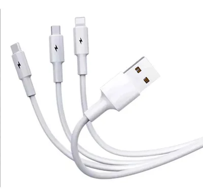 Cable Usb Multicargador 3 En 1 Carga Rápida 1.2m