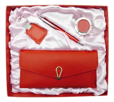 Set Regalo Mujer Bolígrafo Llavero Colgador Billetera