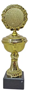 Copa Metálica Premium Base Mármol Cuerpo Plástico