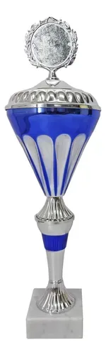 Copa Metálica Con Base Mármol 40cm E1308