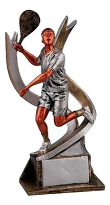 Trofeo Resina Jugador Pádel Base Mármol 20cm