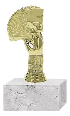 Trofeo Plástico Modelo Carta Dorado 14.5cm Dorado
