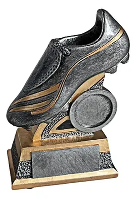 Trofeo Resina Zapato Fútbol Goleador 14cm