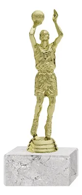 Trofeo Baloncesto Masculino Plástico Oro 20cm Oro