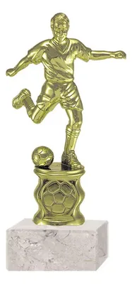 Trofeo Fútbol Plástico Oro Rp-8200 Con Base Mármol Oro