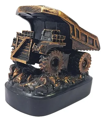 Trofeo Resina Camion Minero Cobre 14.5cm Cobre