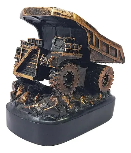 Trofeo Resina Camion Minero Cobre 14.5cm Cobre