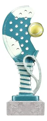 Trofeo Resina Padel Con Base Marmol 23cm