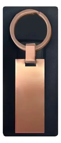 Llavero Metálico Rectangular Cobre K34