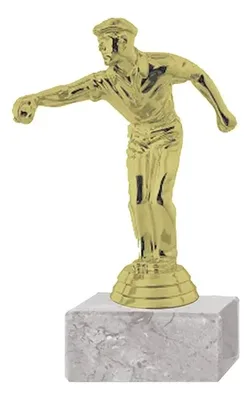 Trofeo Plástico Bocha Masculino Pequeño 10.5cm