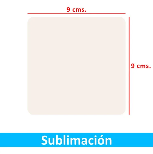 Posavasos Acrilico Sublimable Cuadrado X50
