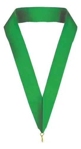 Cinta Tela 15mm Para Medallas 100u Verde