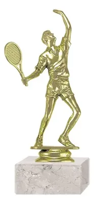 Trofeo Plástico Tenis Masculino Con Base Mármol