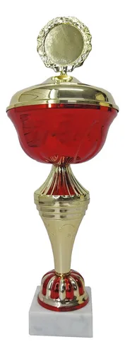 Copa Metálica Premium Con Base Mármol E1322