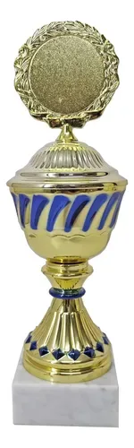 Trofeo Copa Metálica Premium Base Mármol 26cm