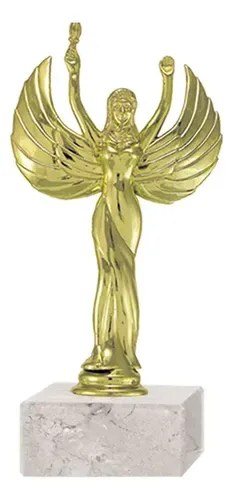 Trofeo Plástico Base Mármol Blanca 17cm