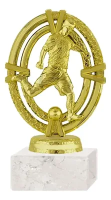 Trofeo Futbolista Plástico Oro Con Base Mármol