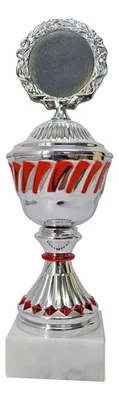 Copa Metálica Base Mármol 26cm Grabado Personalizado