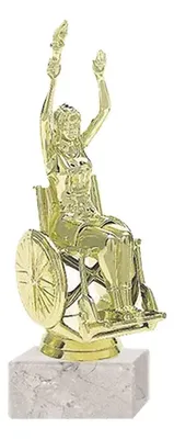Trofeo Paraolímpico Femenino Plástico Oro 17cm Oro