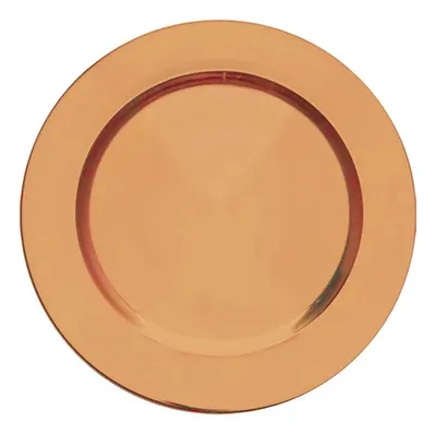 Set 2 Posavasos Acero Cobre Borde Liso Caja Regalo