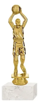 Trofeo Plástico Básquetbol Masculino Con Base Mármol
